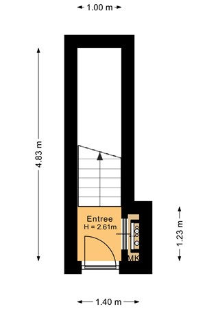 Floorplan - Jutfaseweg 219H, 3522 HS Utrecht
